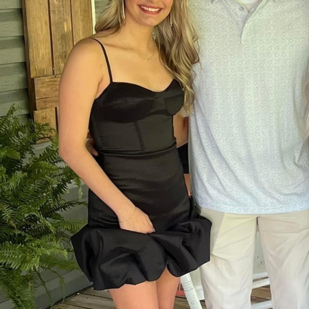 Black dress from dillard with ruffle at bottom!